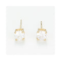 Boucles D'Oreilles "Simply You"  4Mm Or Jaune 375/1000 Et Zirconium