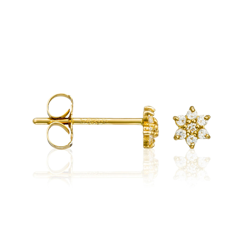 Pendientes “For Her” Oro amarillo 375/1000 y circonitas