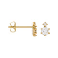 Boucles D'Oreilles "Just Me" Or Jaune 375/1000 Et Zirconium