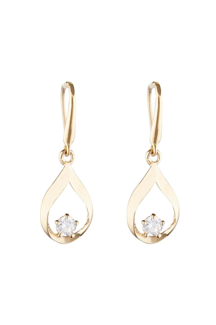 “Precious Drop” Earrings 375/1000 Yellow Gold