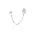 Single Earring “Princely” 375/1000 White Gold