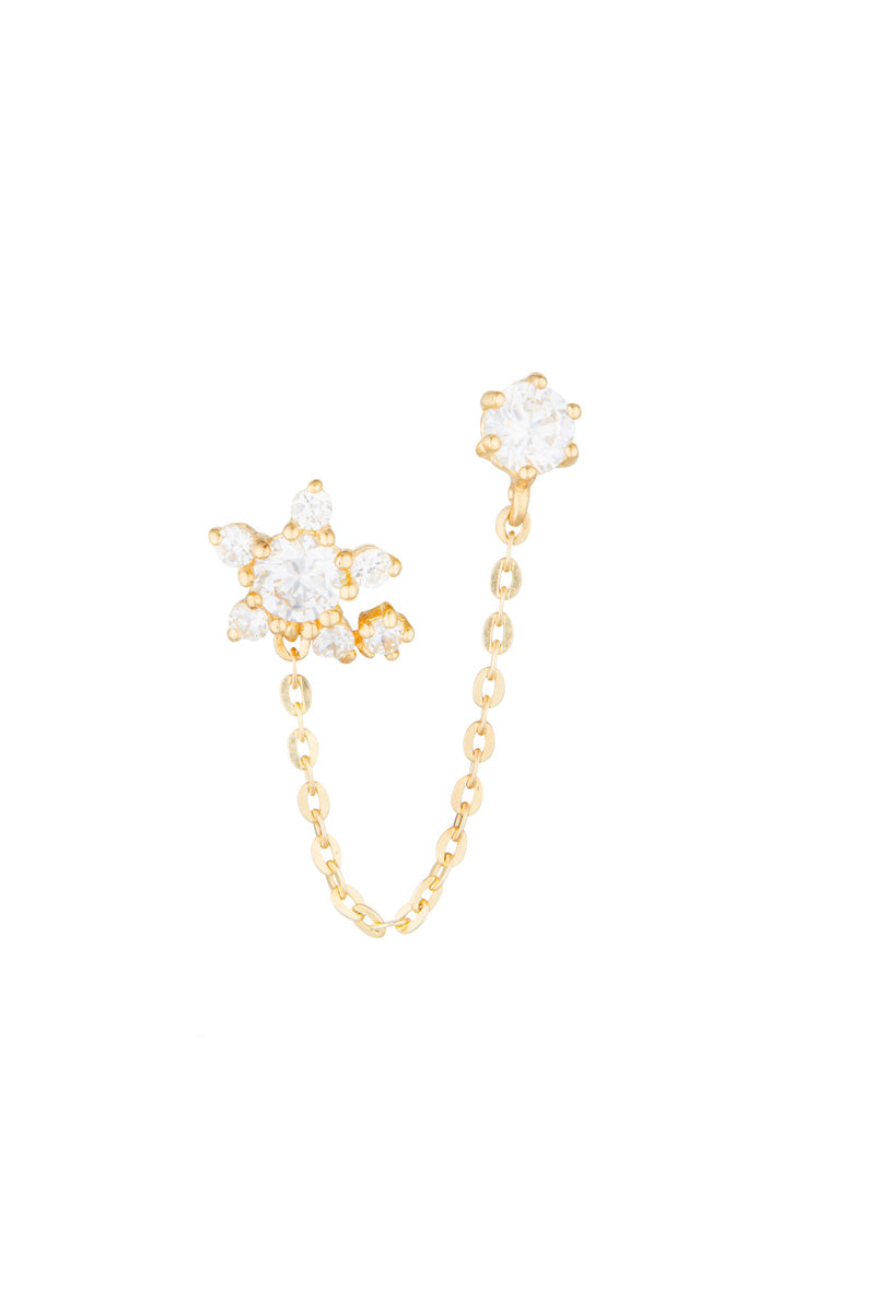 Bijou D'Oreille Unitaire Nuit Etoilée - Or Jaune