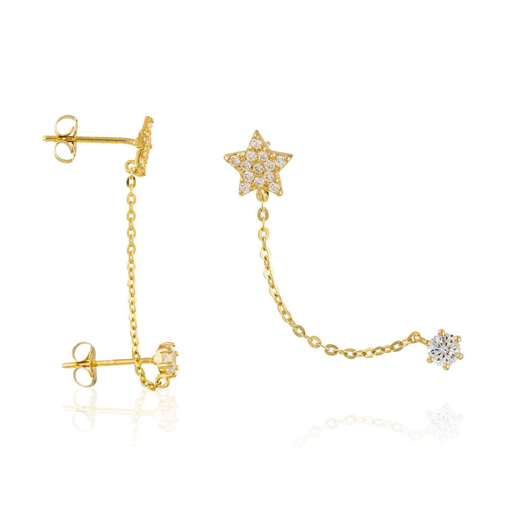 Bijou D'Oreille Unitaire "Nuit Etoilée" Or Jaune 375/1000