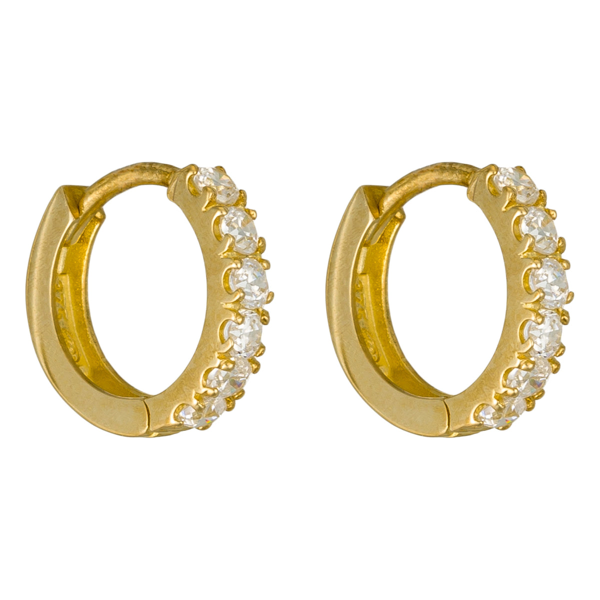 Ohrringe "Quality" 375/1000 Gelbgold und Zirkonia