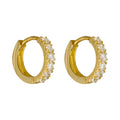 Boucles D'Oreilles "Quality" Or Jaune 375/1000 Et Zirconium