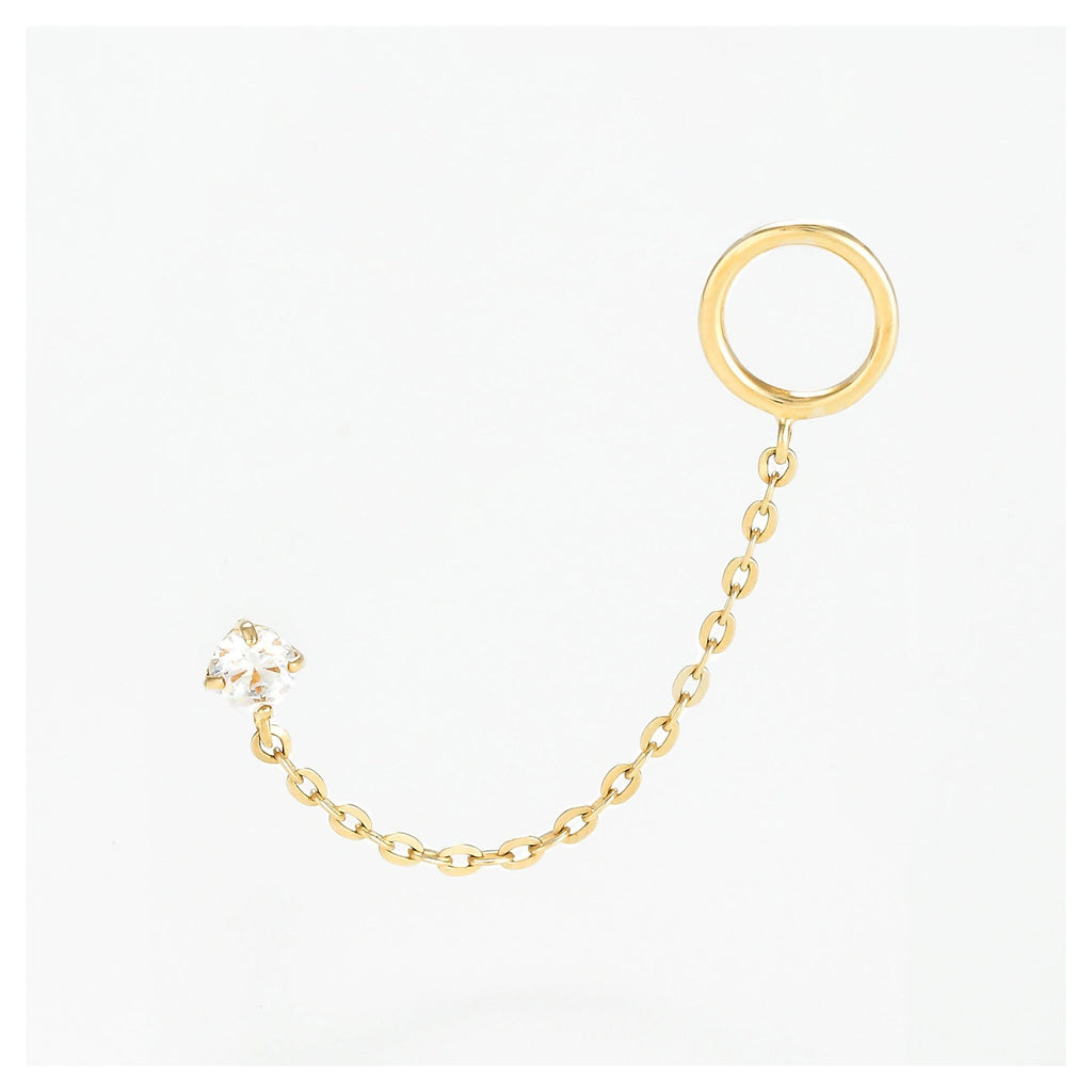 Single Earring "Arsol" - Yellow Gold 375/1000