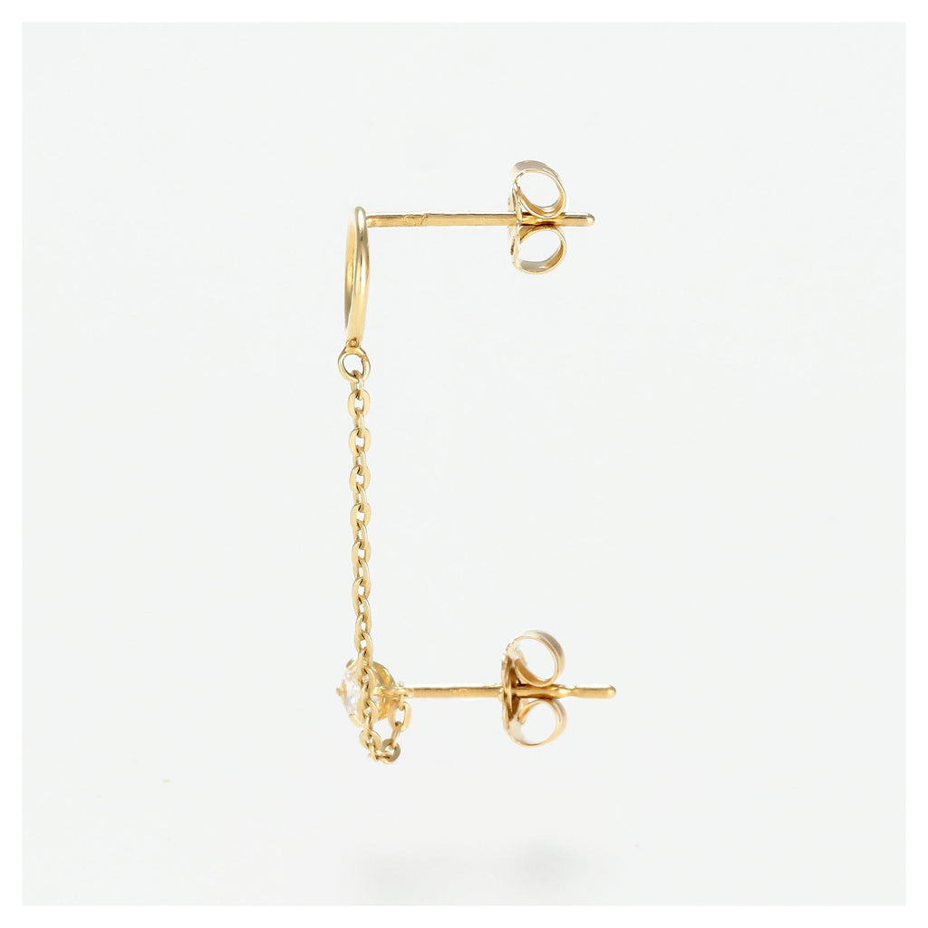 Single Earring "Arsol" - Yellow Gold 375/1000