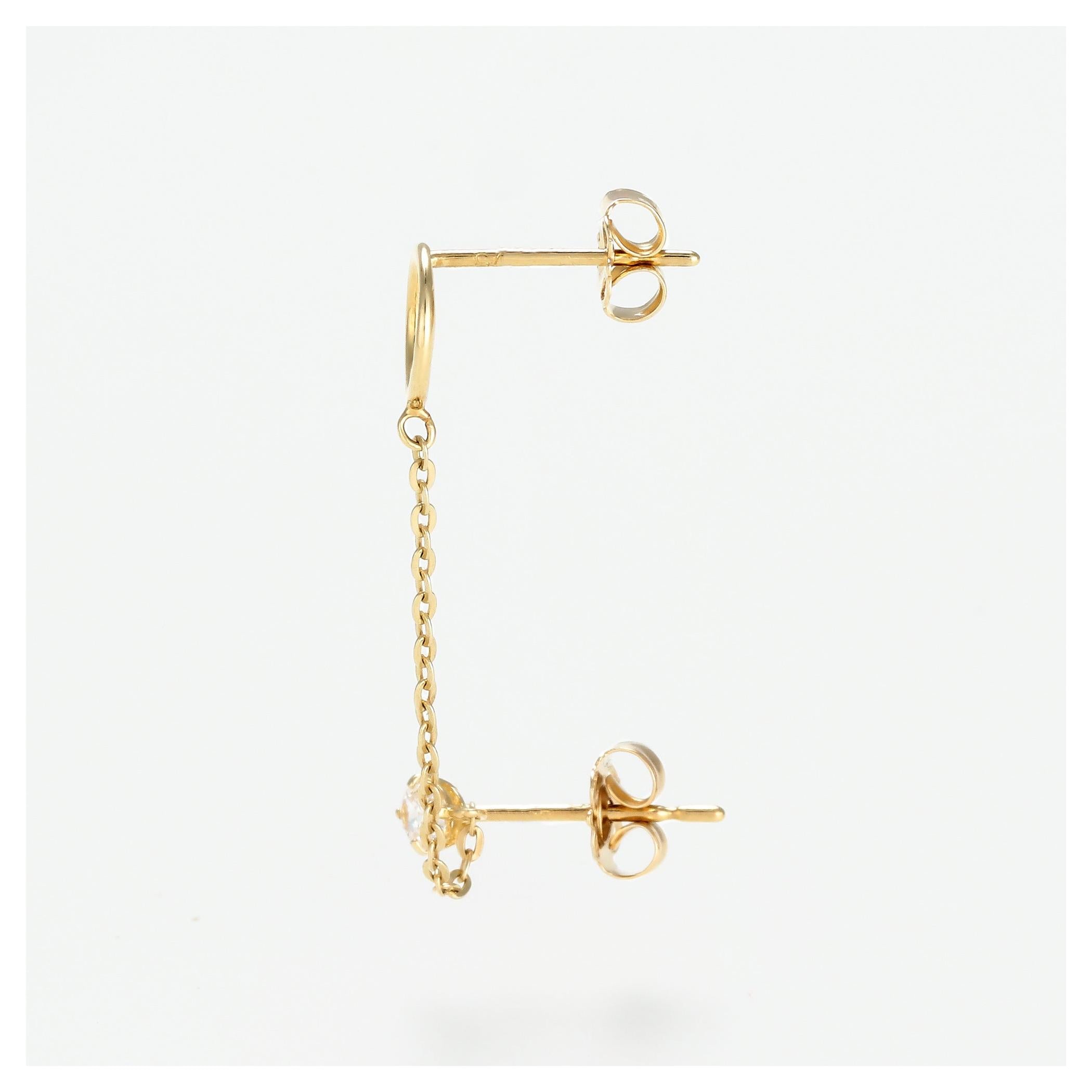Single Earring "Arsol" - Yellow Gold 375/1000