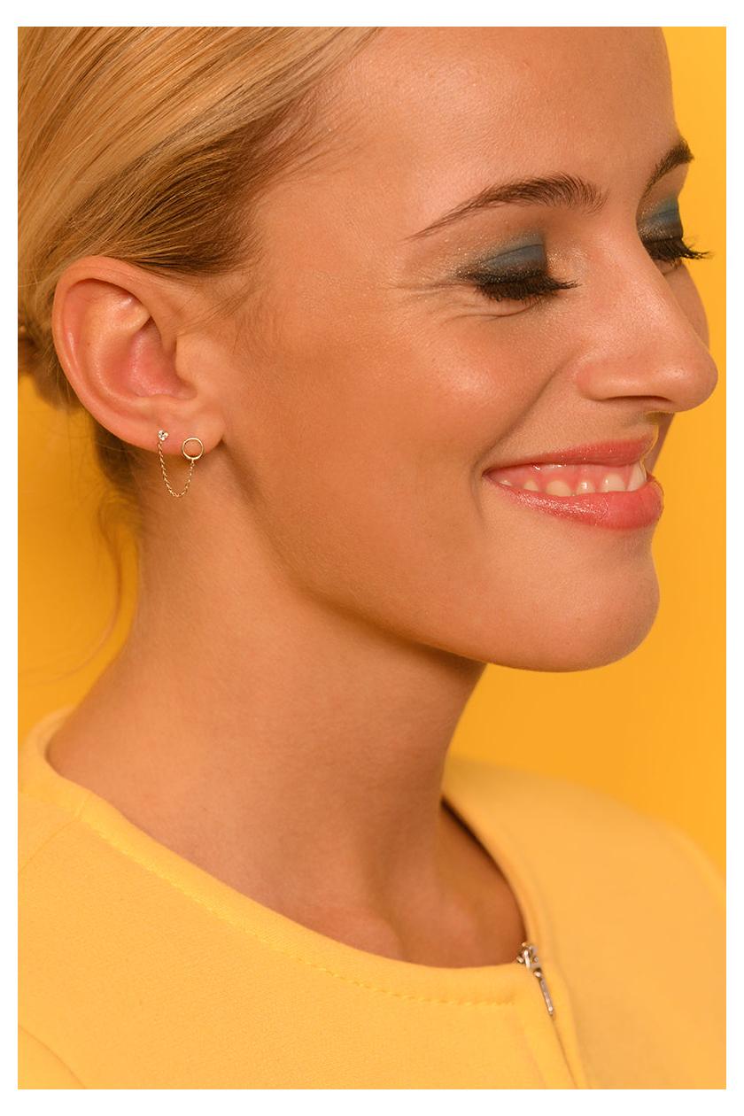 Single Earring "Arsol" - Yellow Gold 375/1000