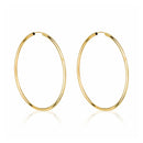 Boucles D'Oreilles "Créoles Elégance" - 50 Mm Or Jaune 375/1000