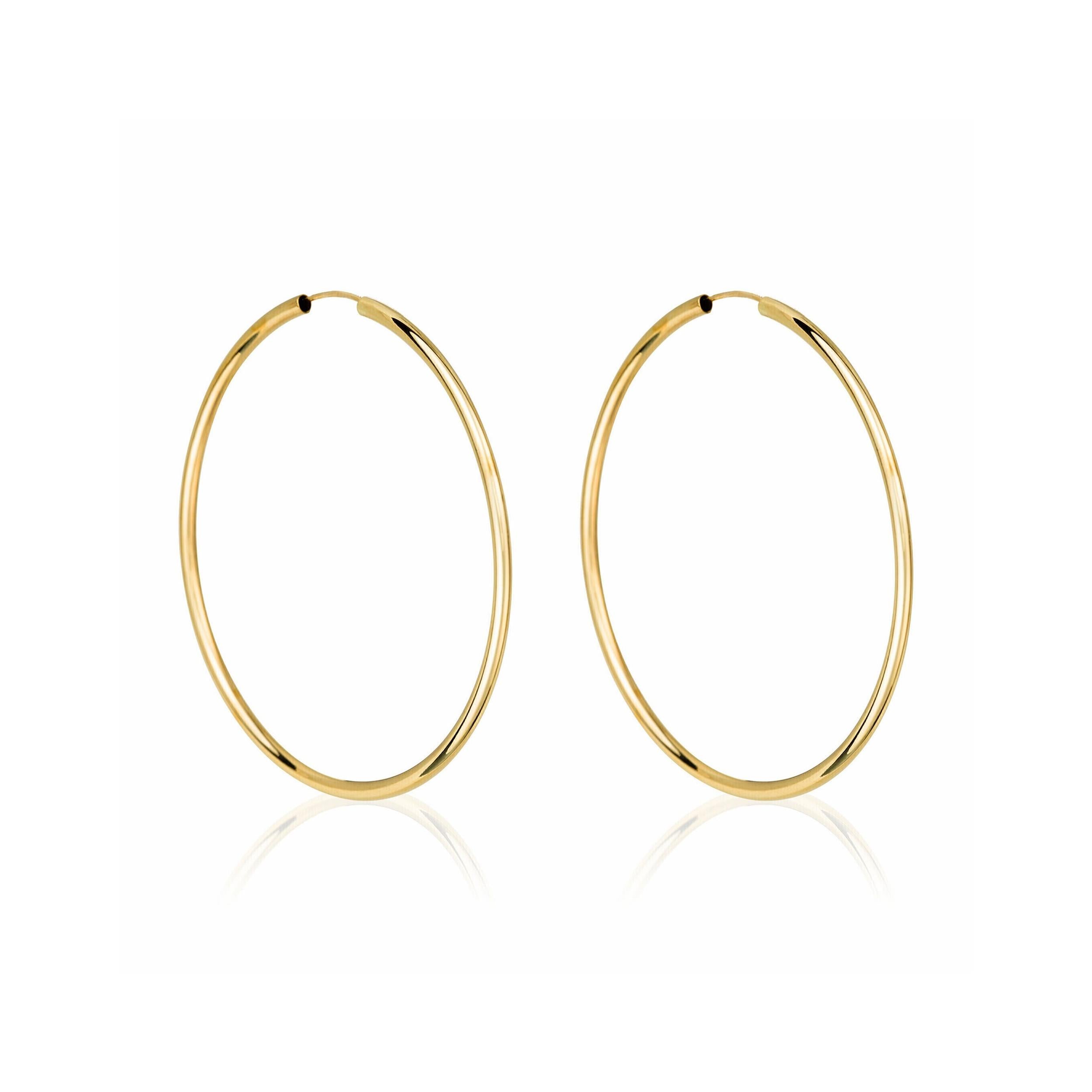 Pendientes “Créoles Elégance” 50 Mm Oro Amarillo 375/1000