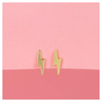 "Golden Lightning" Stud Earrings - 375/1000 Yellow Gold