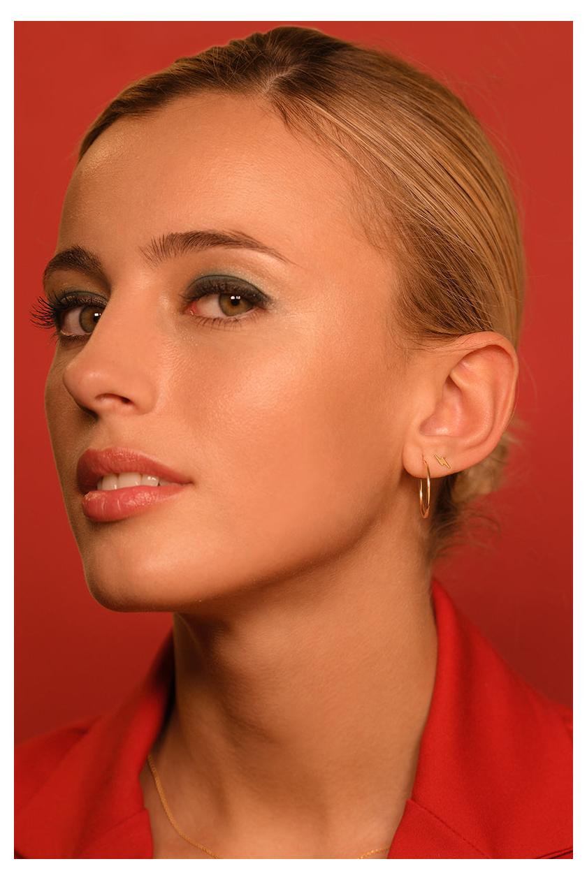 "Golden Lightning" Stud Earrings - 375/1000 Yellow Gold