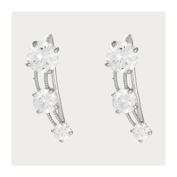 “Trio De Pierre” Earrings 375/1000 White Gold