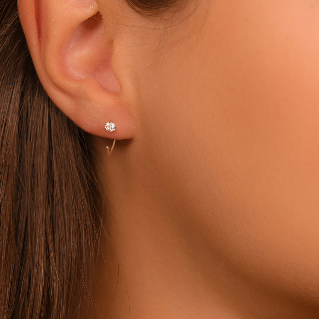 Pendientes “Arc Brillant” Oro amarillo 375/1000