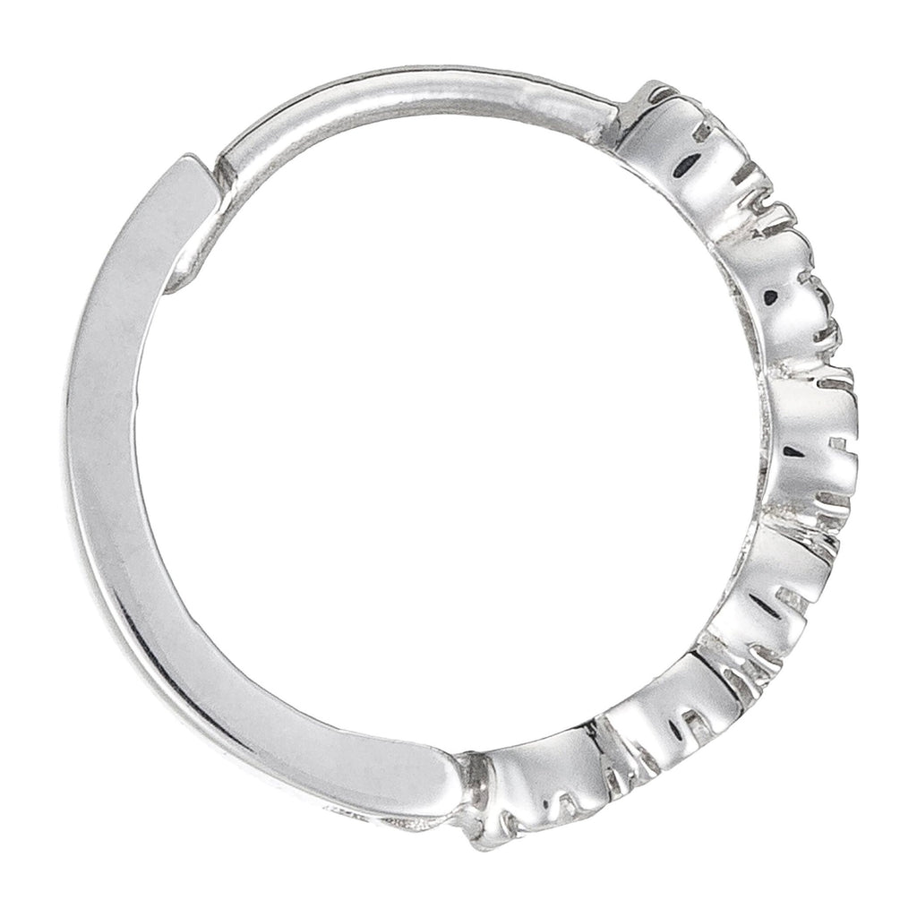 Boucles D'Oreilles "Luminous" - Or Blanc 375/1000 Et Zirconium
