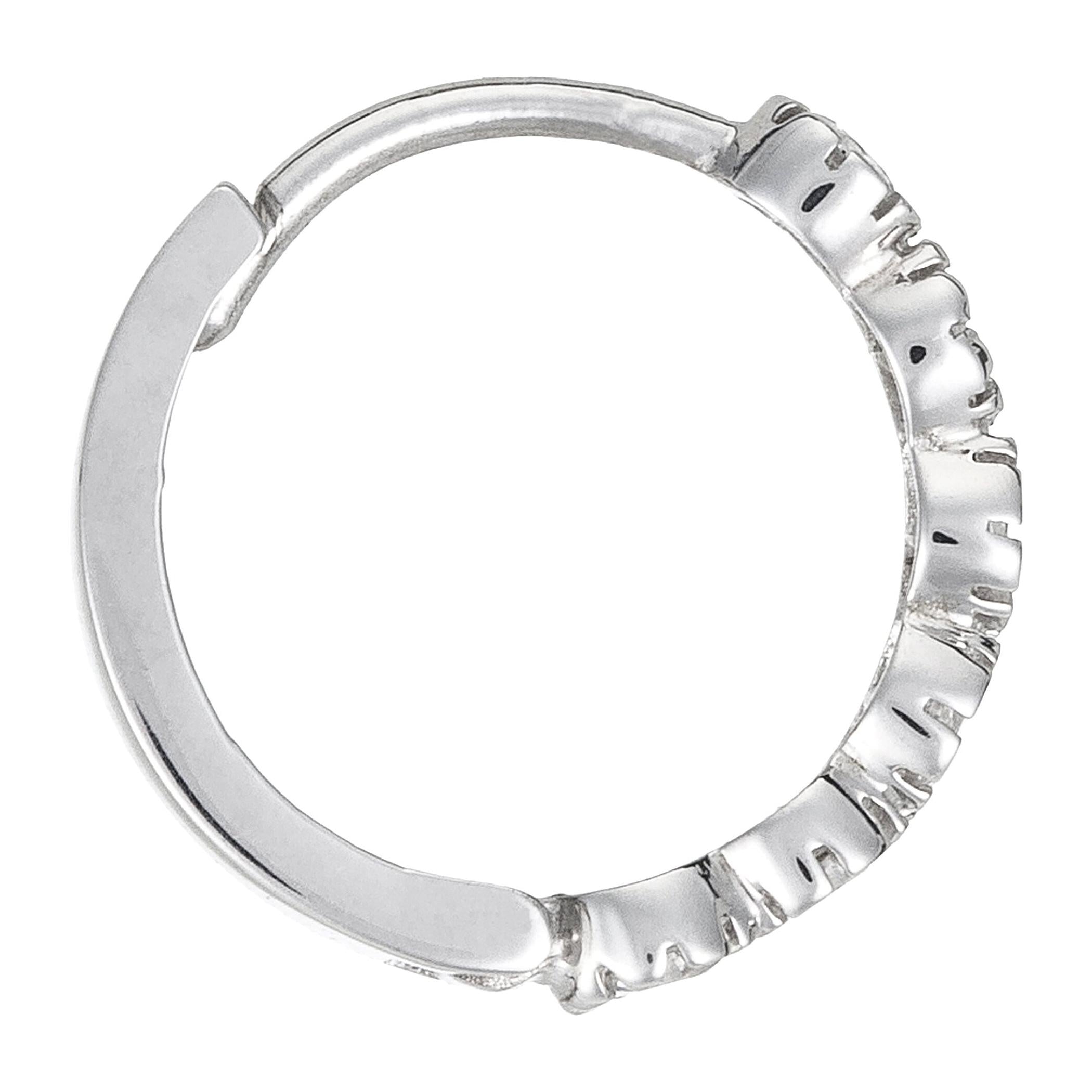 Boucles D'Oreilles "Luminous" - Or Blanc 375/1000 Et Zirconium