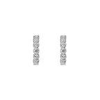 Boucles D'Oreilles "Luminous" - Or Blanc 375/1000 Et Zirconium