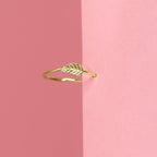 Single Cartilage Jewel "Feuille Dorée" - Yellow Gold 375/1000
