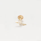 Single Cartilage Jewellery "Eclair Brillant "Yellow Gold