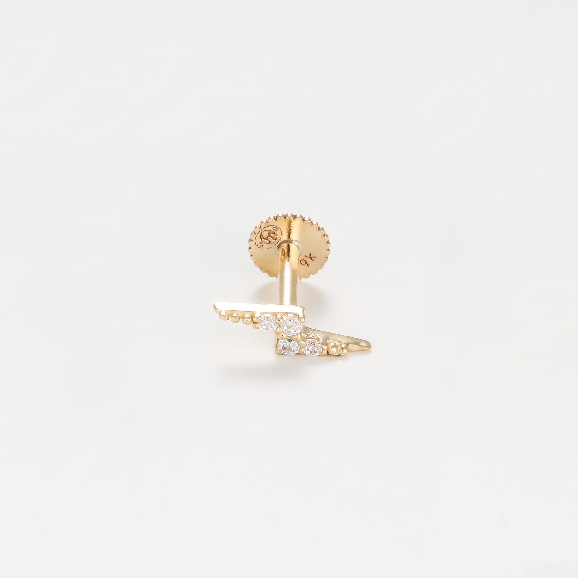 Single Cartilage Jewellery "Eclair Brillant "Yellow Gold