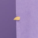 Bijou De Cartilage Unitaire "Feuille Dorée" - Or Jaune 375/1000