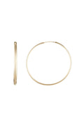 “Golden Hoop” Earrings 50 Mm 375/1000 Yellow Gold