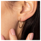“Sublime Creole” Earrings – 20 Mm 375/1000 Yellow Gold