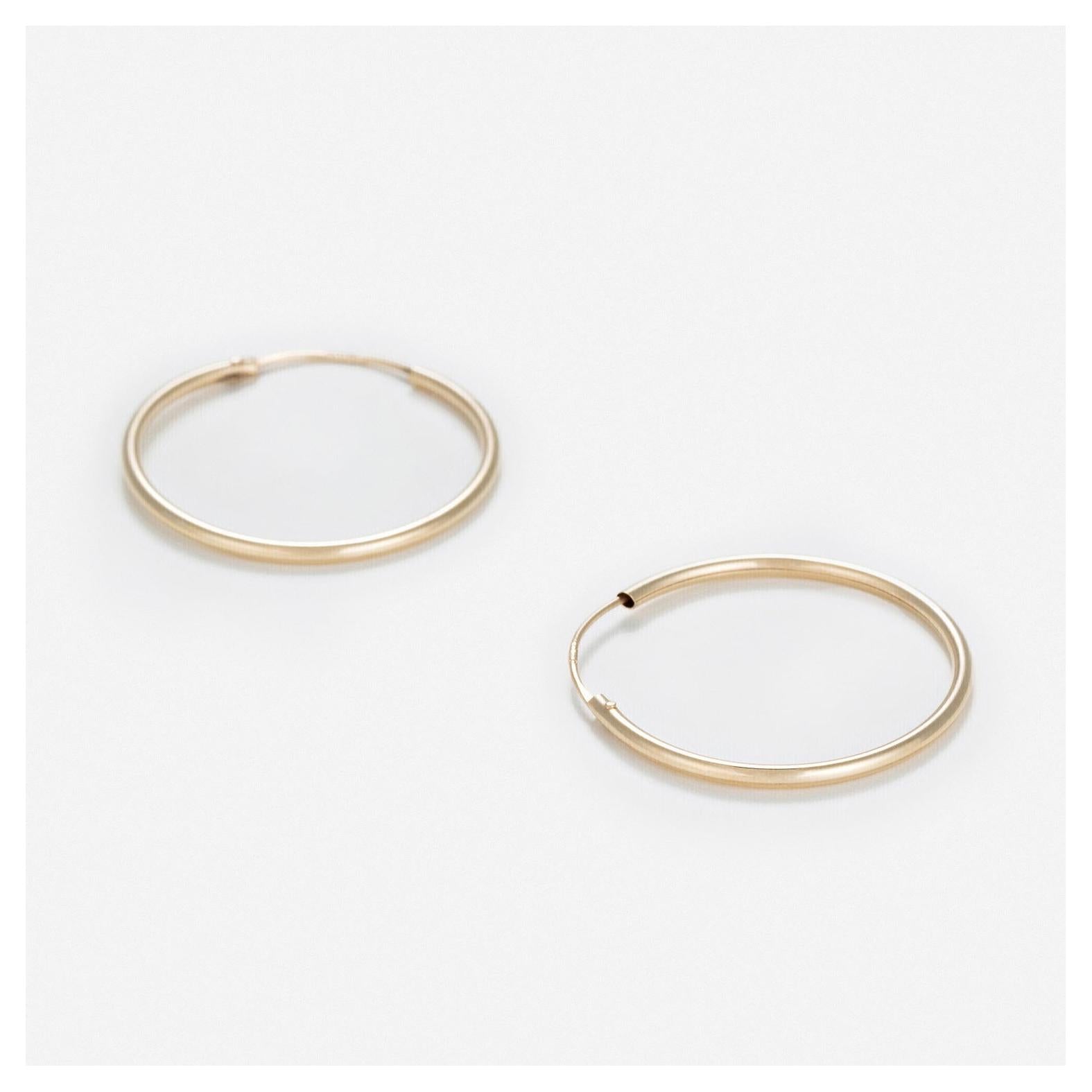“Sublime Creole” Earrings – 20 Mm 375/1000 Yellow Gold