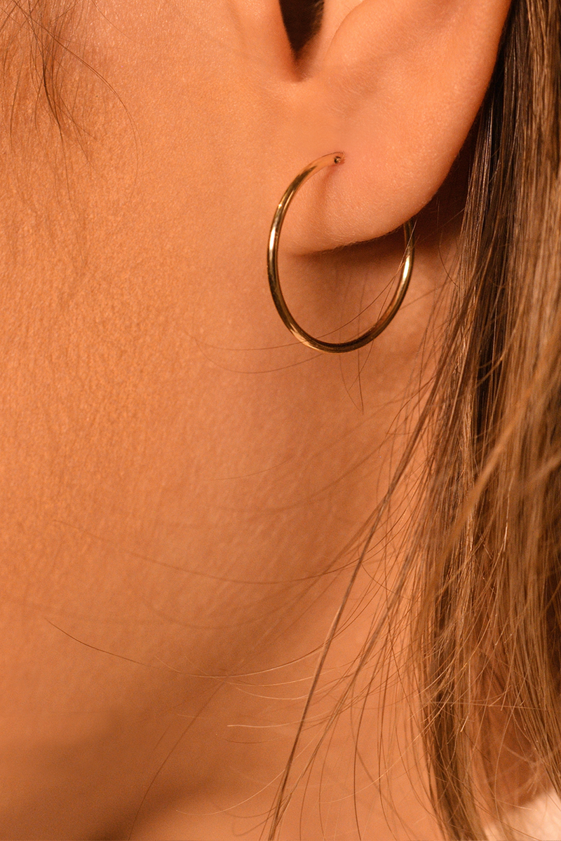 Ohrringe "Sublimes Créoles" 20 mm Gelbgold 375/1000