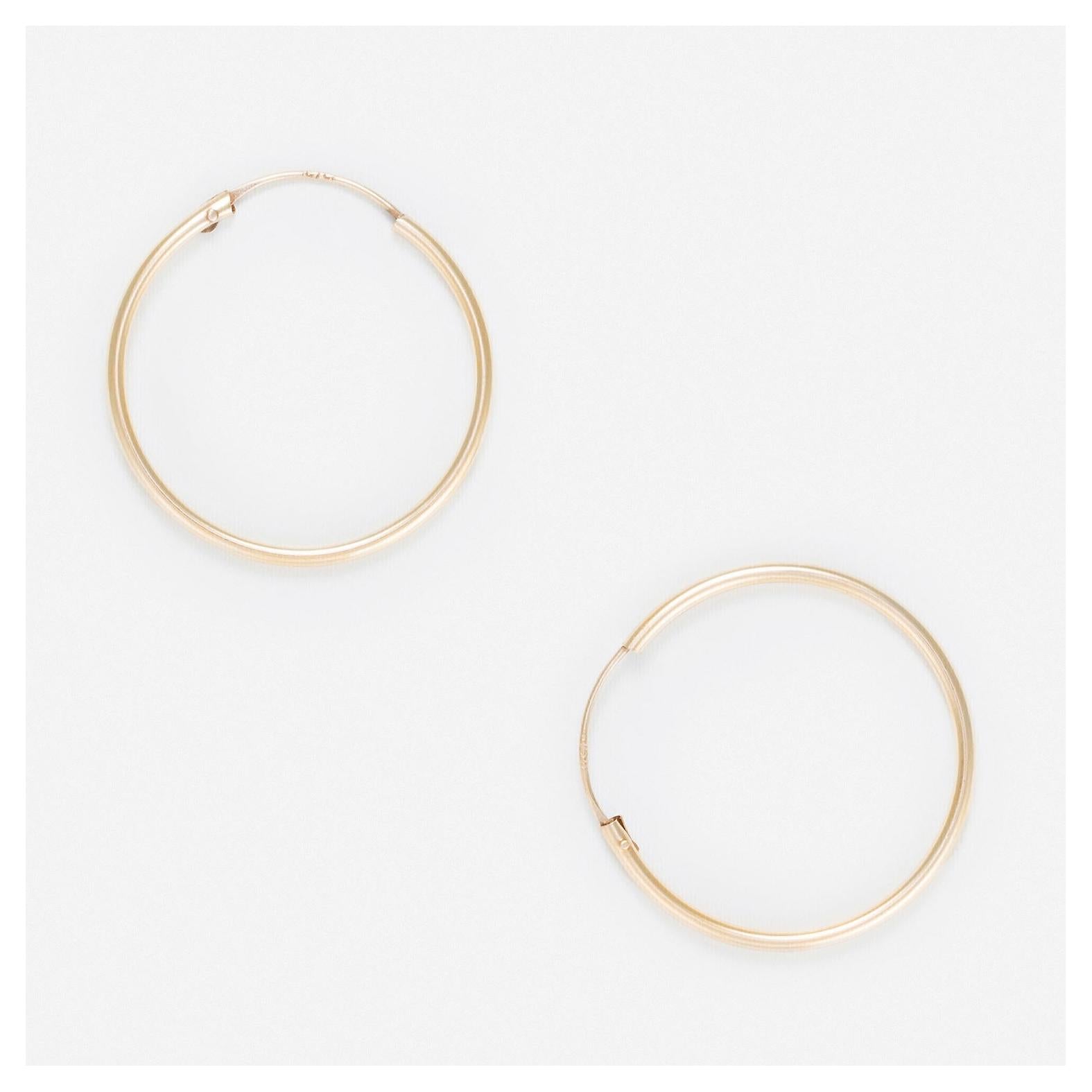 “Sublime Creole” Earrings – 20 Mm 375/1000 Yellow Gold