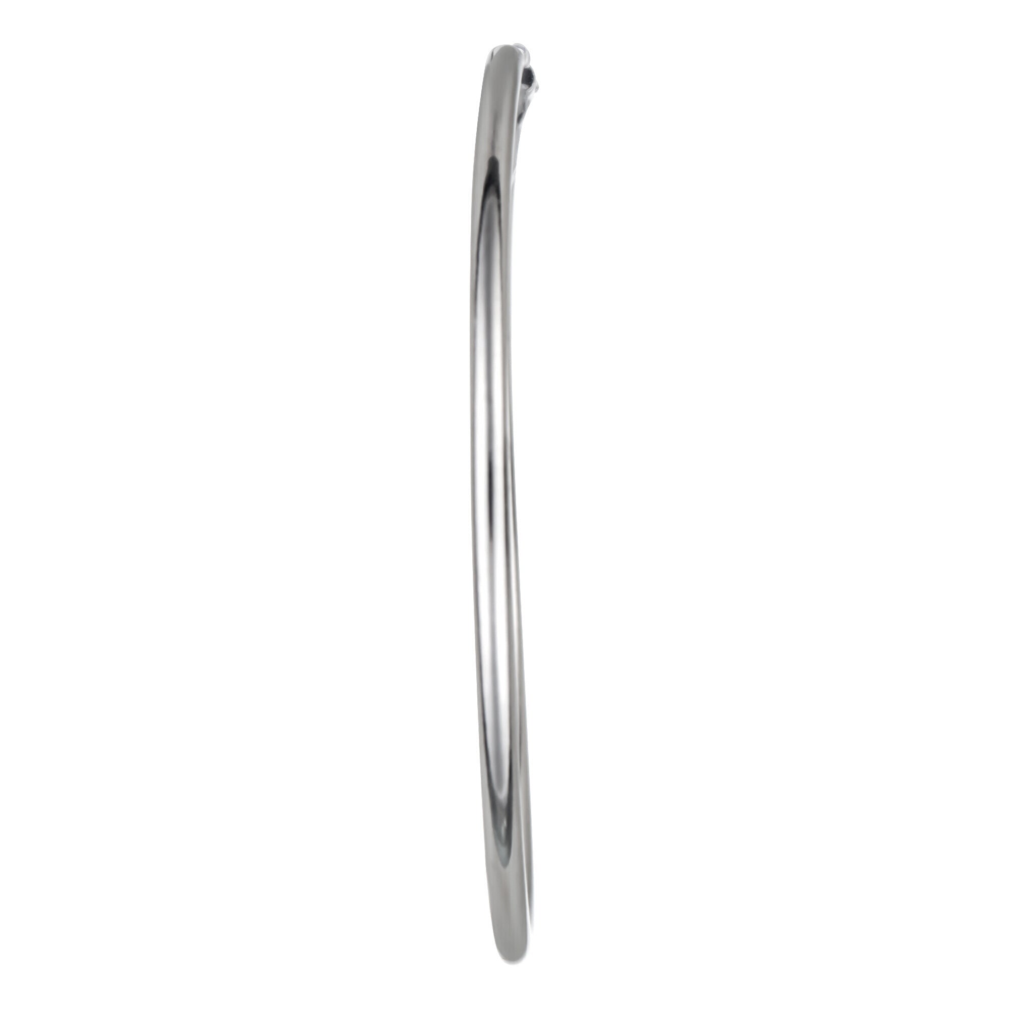 "Smooth Creole" Earrings - 30 mm White Gold 375/1000