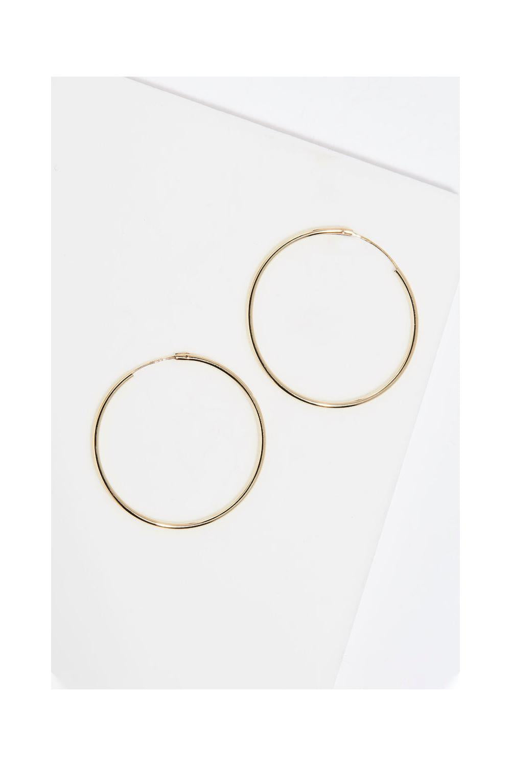 “Smooth Hoop” Earrings 30 Mm 375/1000 Yellow Gold