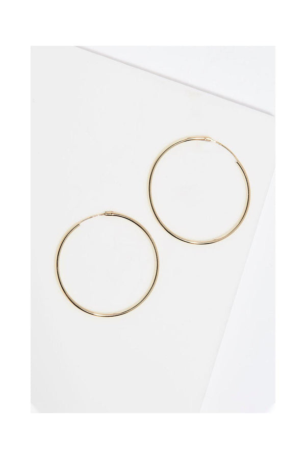 Pendientes “Aro Liso” 30 Mm Oro Amarillo 375/1000