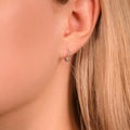 “10 Mm Twisted Creole” Earrings 375/1000 White Gold