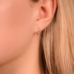 “10 Mm Twisted Creole” Earrings 375/1000 White Gold