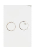 375/1000 White Gold “10 Mm Twisted Creole” Earrings