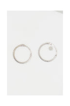 “10 Mm Twisted Creole” Earrings 375/1000 White Gold