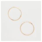 Boucles D'Oreilles "Créoles Twistées 20 Mm" Or Jaune 375/1000