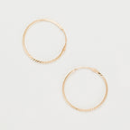 Boucles D'Oreilles "Créoles Twistées 20 Mm" Or Jaune 375/1000