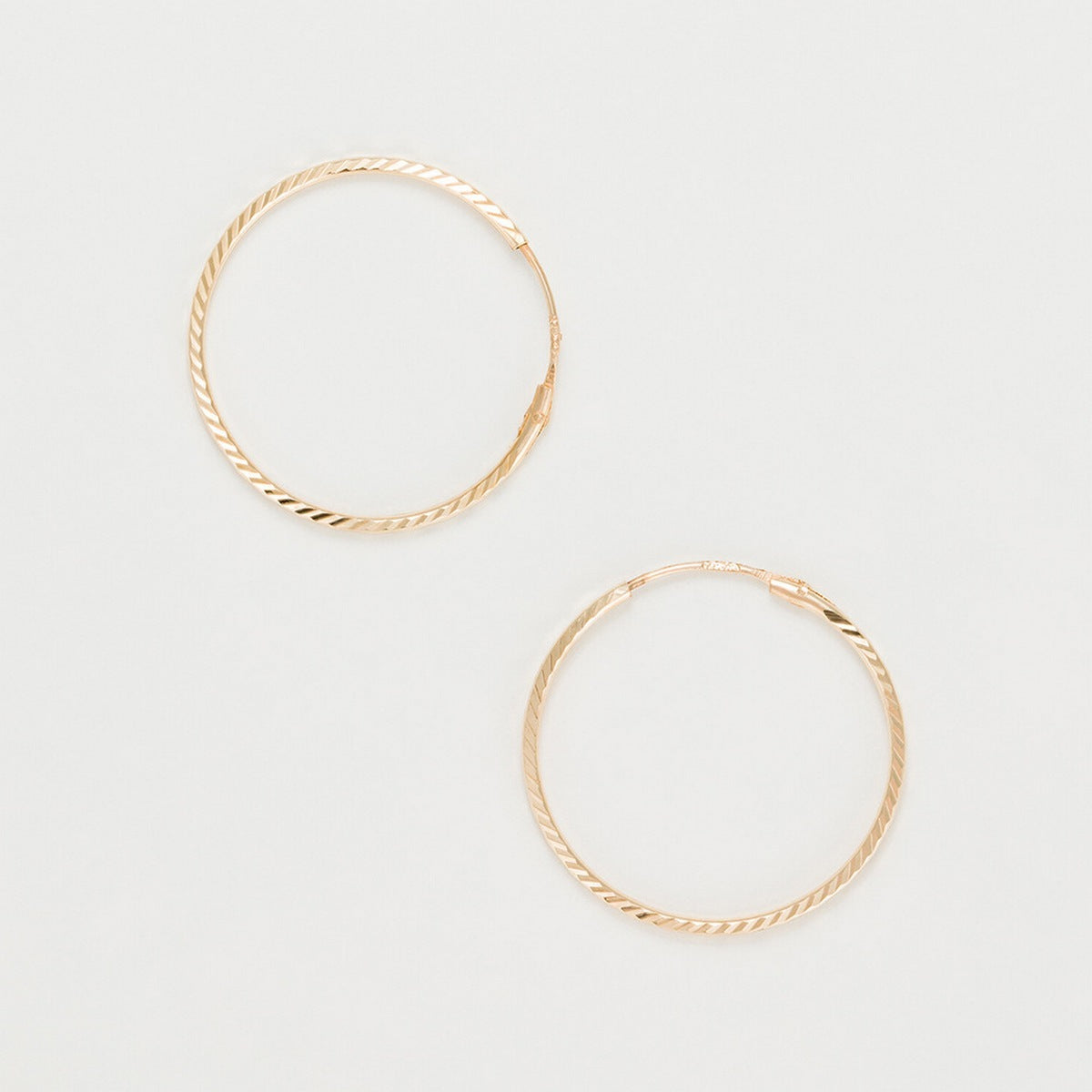 Boucles D'Oreilles "Créoles Twistées 20 Mm" Or Jaune 375/1000