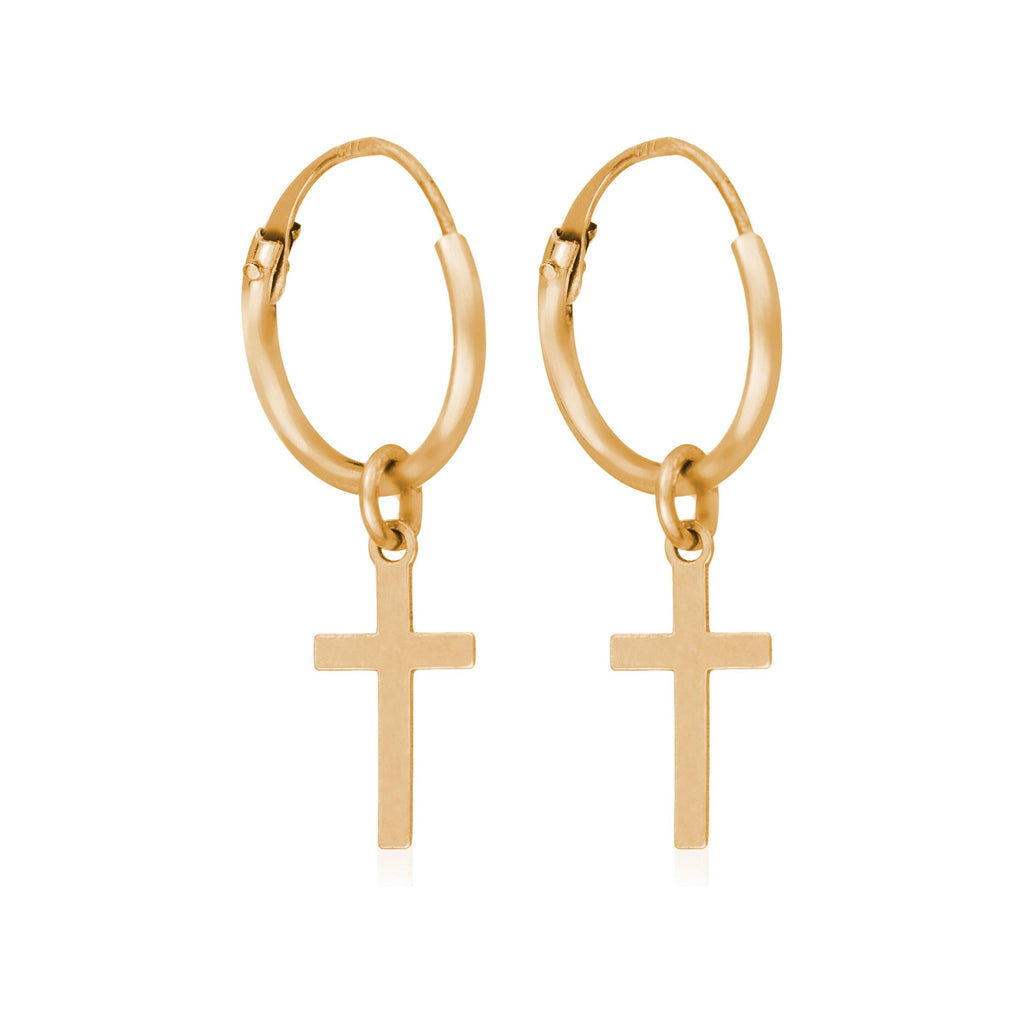 “Golden Cross” Earrings 375/1000 Yellow Gold