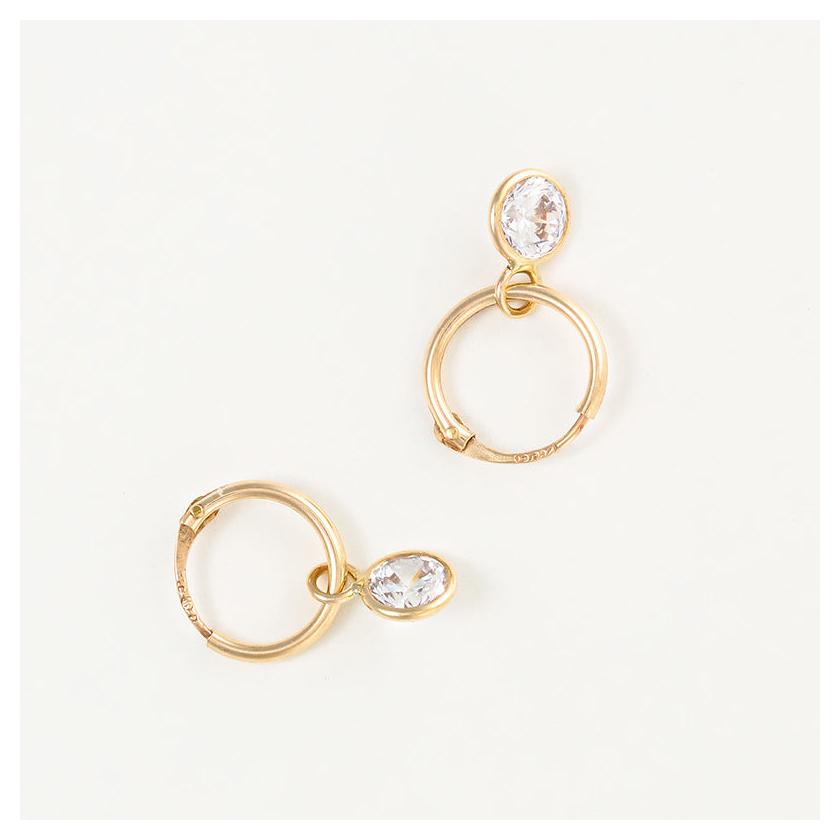"Creole" Earrings - 8 Mm 375/1000 Yellow Gold