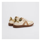 Elite Classic Sneakers Tan-Beige-Pony Hair-Gold