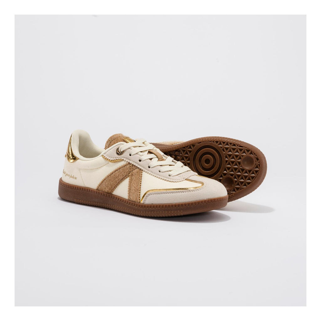 Elite Classic Sneakers Tan-Beige-Pony Hair-Gold