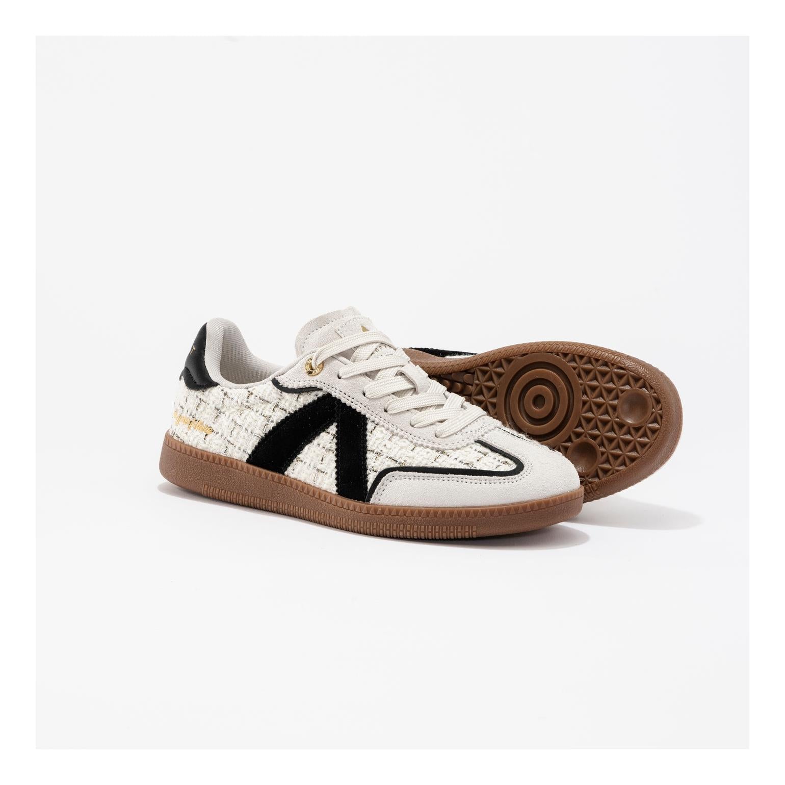 Elite Classic Black-Grey-Tweed Sneakers