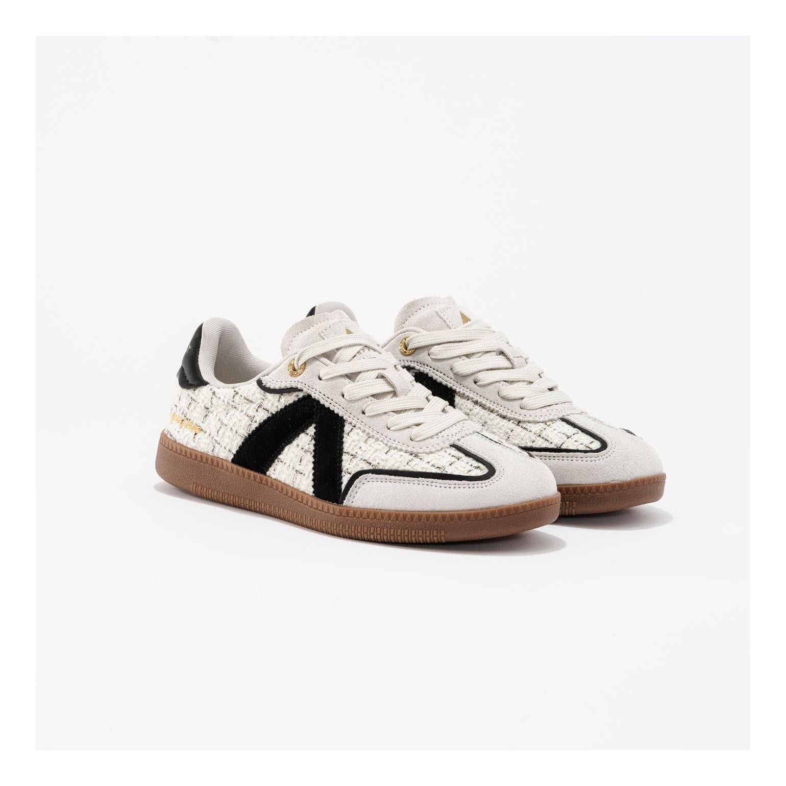 Elite Classic Black-Grey-Tweed Sneakers