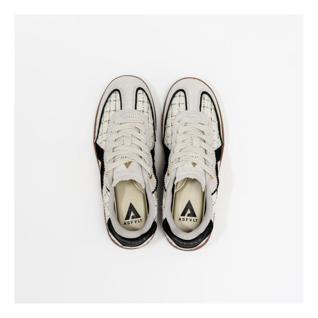 Elite Classic Black-Grey-Tweed Sneakers