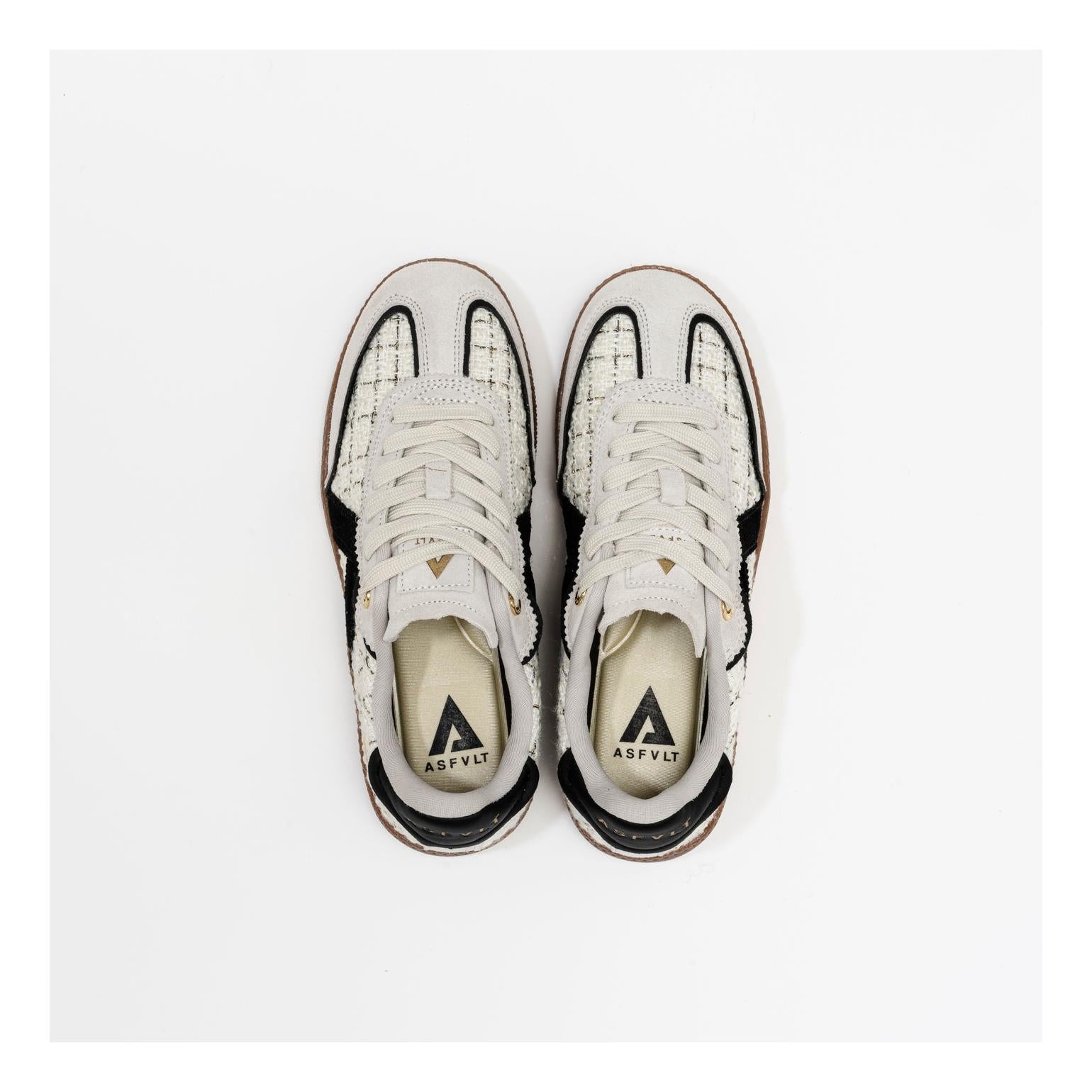 Elite Classic Black-Grey-Tweed Sneakers