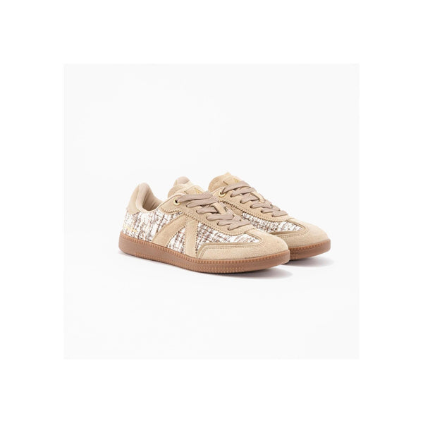 Elite Classic Tan-Beige-Tweed Sneakers